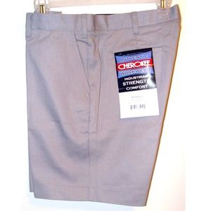 Workwear Flat Front Shorts Light Grey Industrial